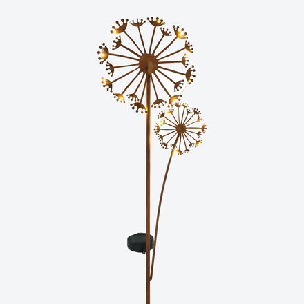 Produktbild fr 'LED-Solar-Pusteblume in schner Rost-Optik'