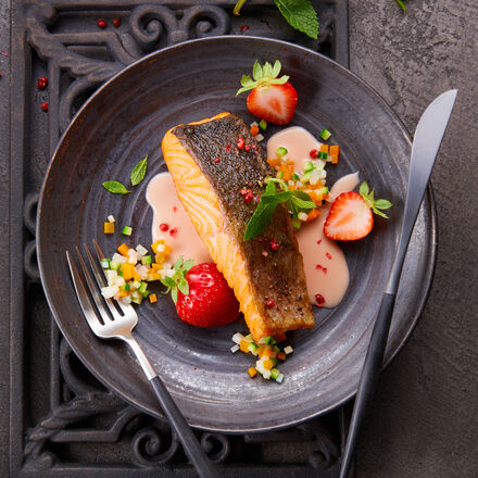 Produktbild fr 'Lachs mit Erdbeeren'