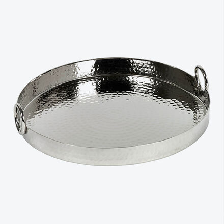 Produktbild fr 'Lambert Tablett Panya - Aluminium, rund, /H 40/8 cm'