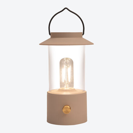 Produktbild fr 'Laterne mit Akku Mattbeige'