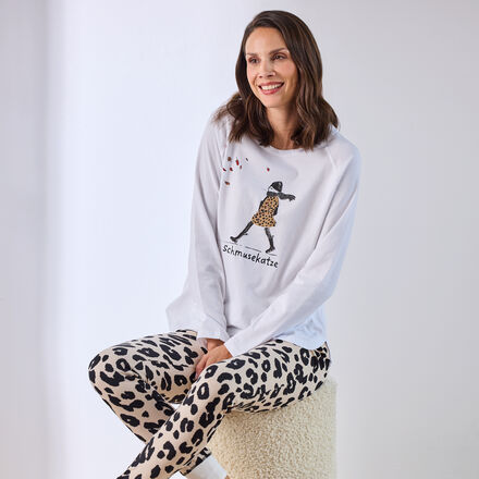 Produktbild fr 'Liebevoll illustrierter Baumwoll-Pyjama'