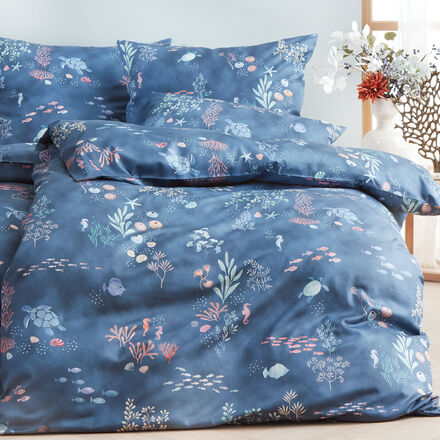 Produktbild fr 'Maritime Mako-Satin-Bettwsche aus Atelier-Konfektion'