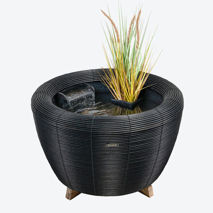 Produktbild f�r 'Mini-Teich im Korbdesign f�r Balkon, Terrasse und Garten'