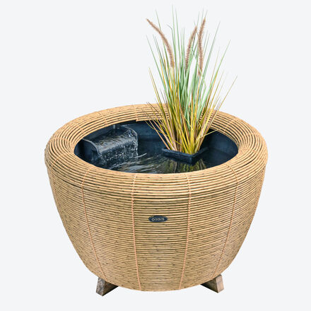 Produktbild f�r 'Mini-Teich im Korbdesign f�r Balkon, Terrasse und Garten'