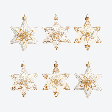 Produktbild fr 'Mundgeblasener Christbaumschmuck in Sternform zum Kombinieren'