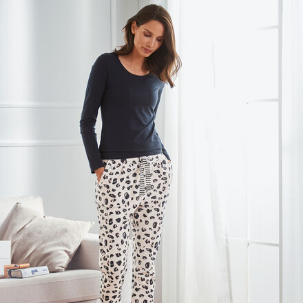 Produktbild fr 'Muster-Pyjamahose zur Mix & Match-Nachtwsche aus langlebiger Bio-Baumwolle'