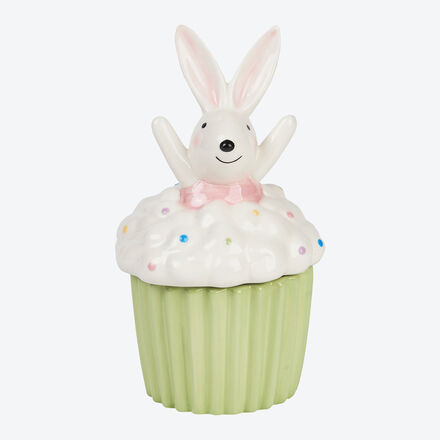 Produktbild fr 'Originelle Keramikdose mit Osterhase'