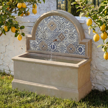 Produktbild f�r 'Outdoor-Wandbrunnen in Echtstein-Optik'