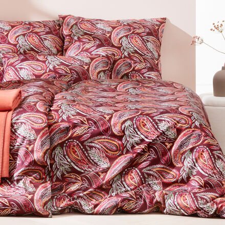 Produktbild f�r 'Pflegeleichte Mako-Satin Bettw�sche mit leuchtendem Paisley, Bettbezug, Kissenbezug, Schlafzimmertextilien, Bettw�sche-Set'