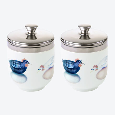 Produktbild f�r 'Porzellan-Eierkocher mit H�hnermotiv'