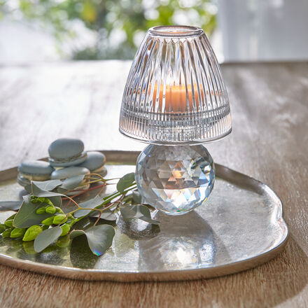 Produktbild fr 'Romantisches Glas-Windlicht in Lampenform'
