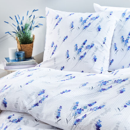 Produktbild f�r 'Seersucker-Bettw�sche Lavendel, b�gelfrei, 2 Gr��en'