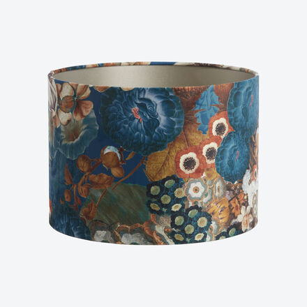 Produktbild fr 'Textiler Lampenschirm mit edlem Blumenprint fr Stehlampen, Zylinder, Lampenschirm,'