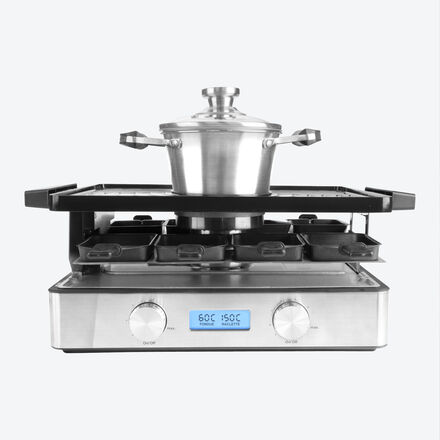 Produktbild fr 'Tisch-Gourmet: Raclette-, Fondue-, Tischgrill-Kombination fr lukullische Vergngen'