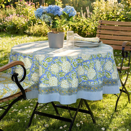 Produktbild f�r 'Tischdecke aus Baumwolle mit Dahlien-Motiv'