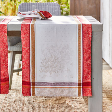 Produktbild f�r 'Tischl�ufer Ozean, blau 50x160 cm, mit Beschichtung'