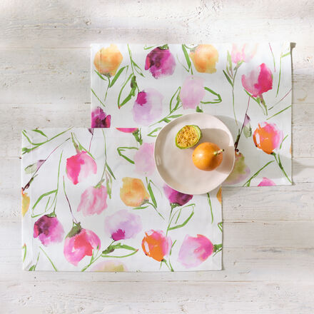 Produktbild f�r 'Tischset mit Tulpenmotiv, 2 St�ck'