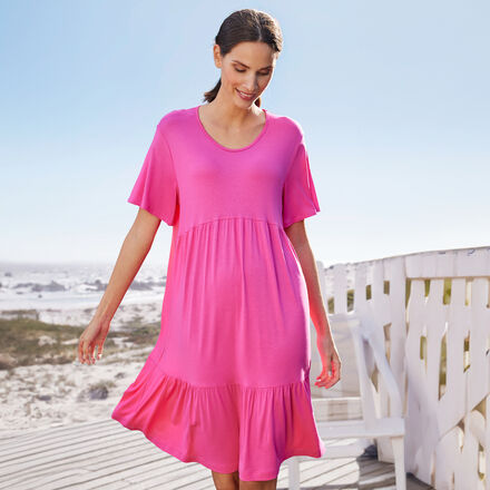 Produktbild fr 'Trendiges Sommerkleid pink fr Strand und Freizeit'