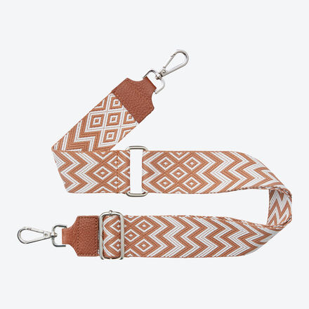 Produktbild fr 'Web-Taschenband Grafisch, Cognac/Wei zum Austauschen, Hfttasche, Handtasche, Geldbrse, Handytasche, Tasche, Bauchtasche'