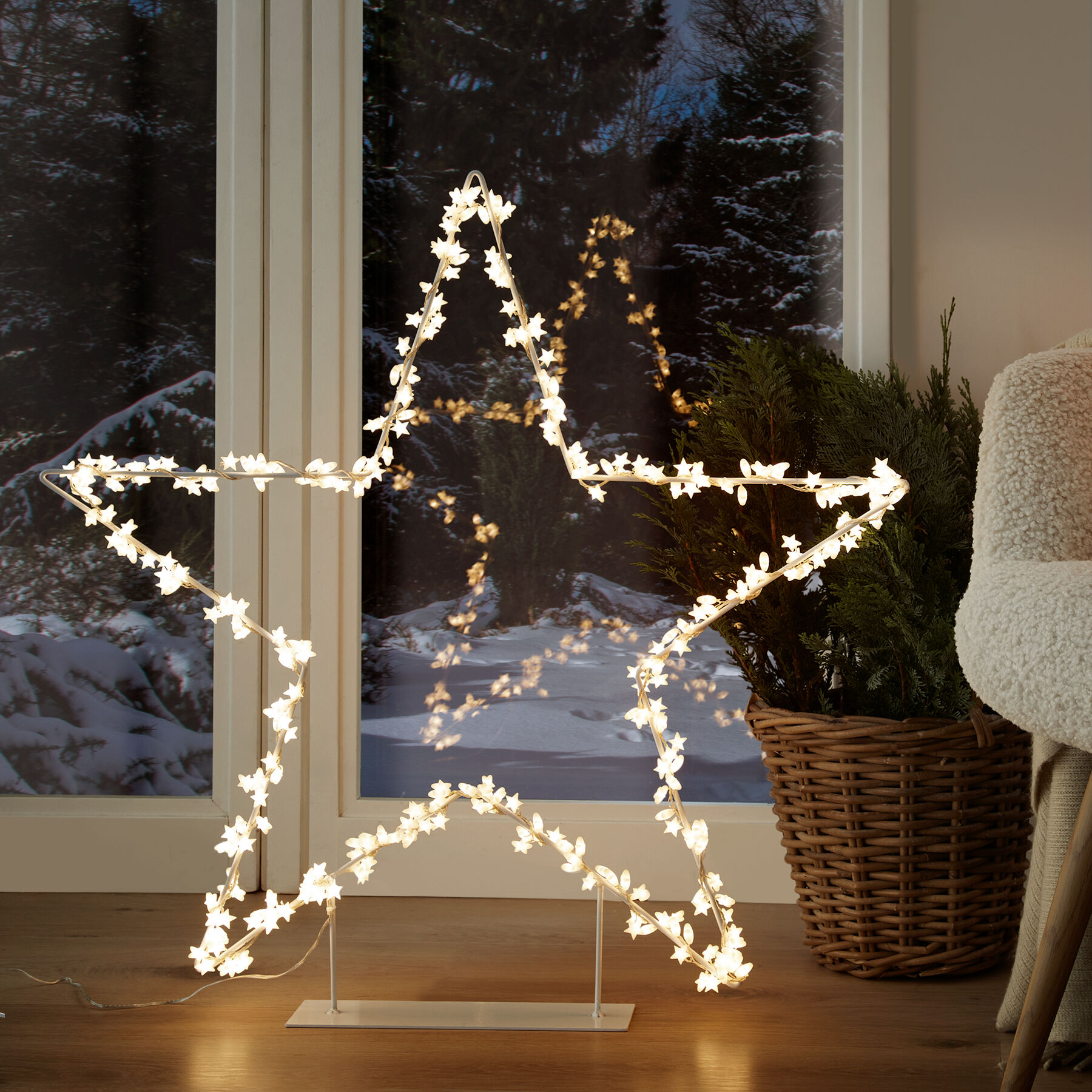 Stern Mit Led Der Leuchtende Star Am Nachthimmel Ihrer Dekoration