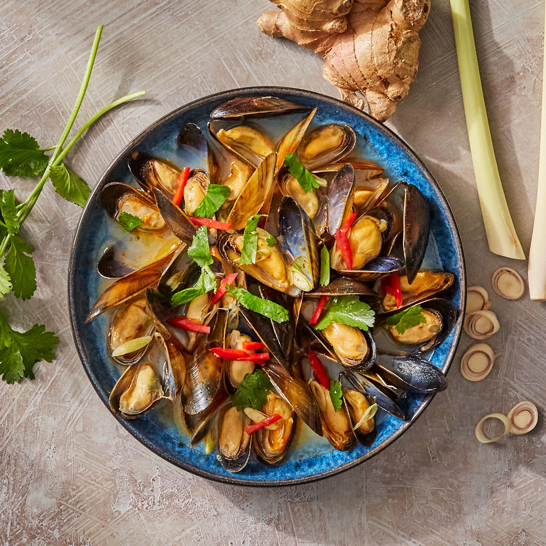 Miesmuscheln Bangkok - mit Zitronengras und Ingwer, 500 g - Hagen Grote ...